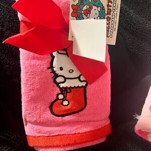 Hello Kitty Pink and Red Towel with Bow
